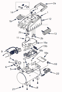 Page A Diagram and Parts List for FP204900 2004 Campbell Hausfeld Compressor